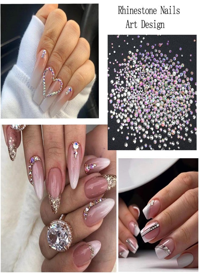 VOTACOS 4 Boxes Flatback Rhinestones and Pearls Nail Charms for Acrylics - Crystals, Half Rounds, and Accessories for DIY Nail Art Decor - Image 3